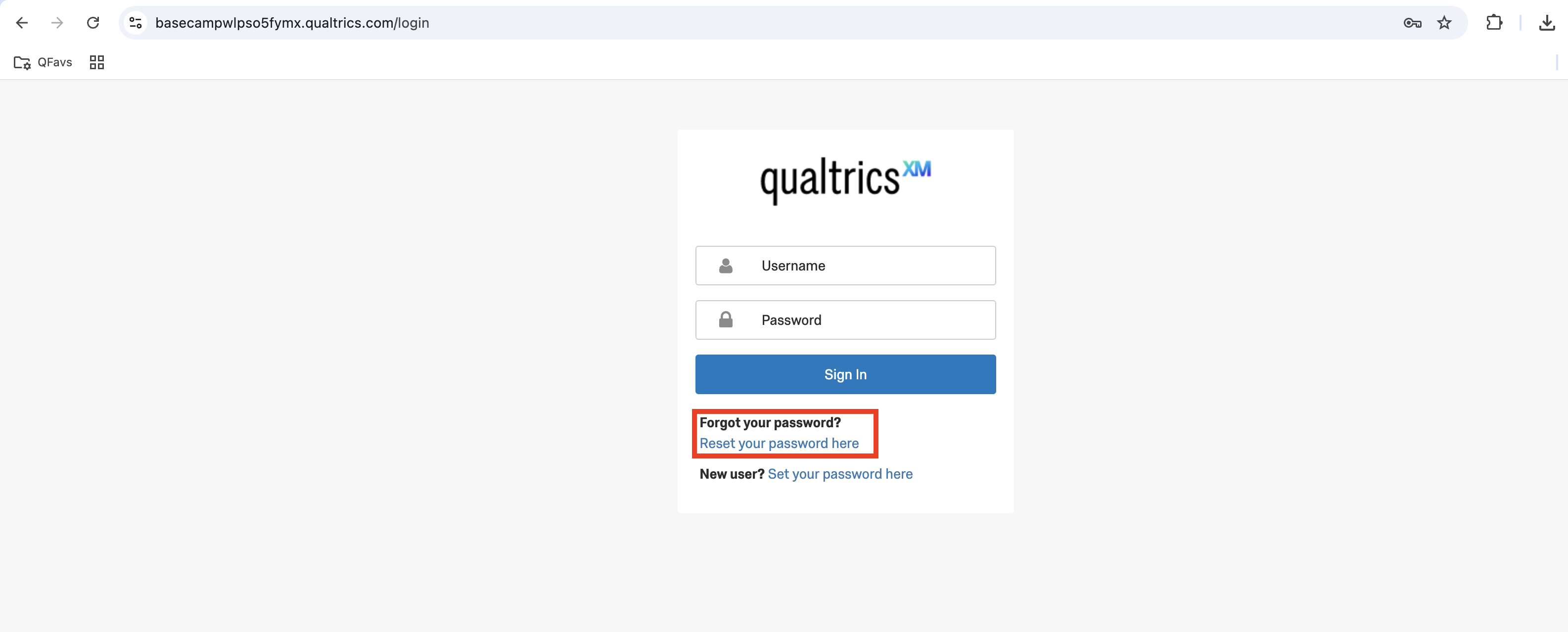 Training Account Password Reset
