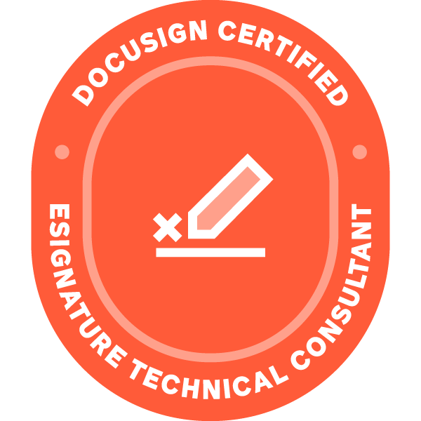 DocuSign eSignature Technical Consultant certification badge