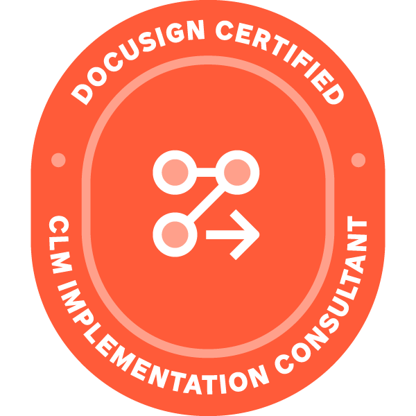 DocuSign CLM Implementation Consultant certification badge