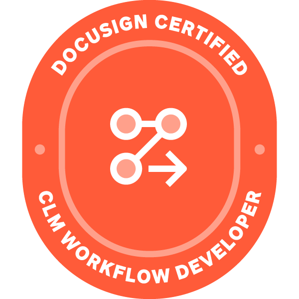 DocuSign CLM Workflow Developer certification badge