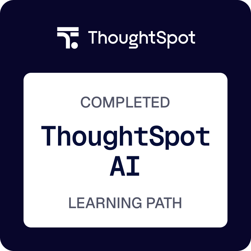ThoughtSpot AI Learning Path Badge