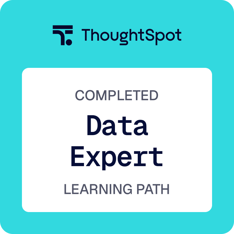Data Expert Learning Path Badge
