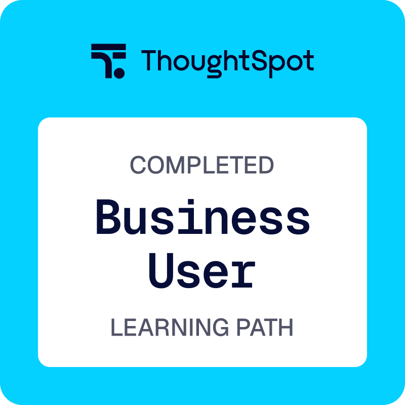 Business User Learning Path Badge