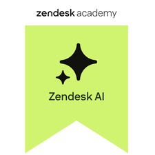 Preview of the Zendesk AI badge