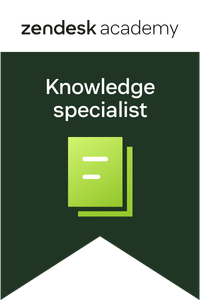 Knowledge specialist badge
