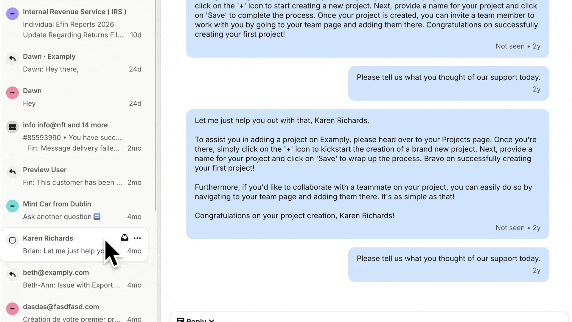 Using macros in Intercom