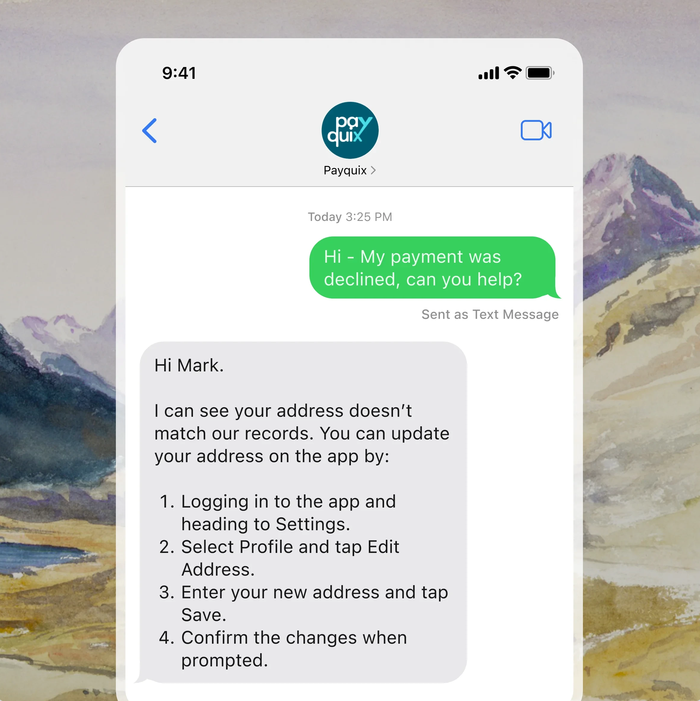 Fin replying over SMS