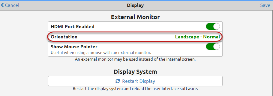 Monior's orientation