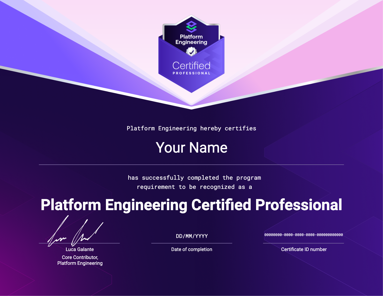 Engineer Certification Test Platform Engineering Certified Professional (March)