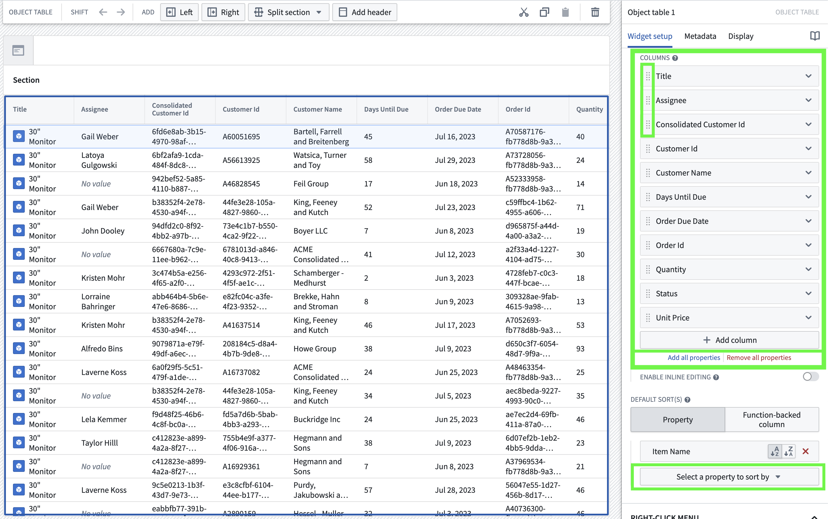 Create an Object Table