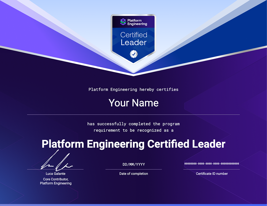 Platform Engineering Certified Leader (April)
