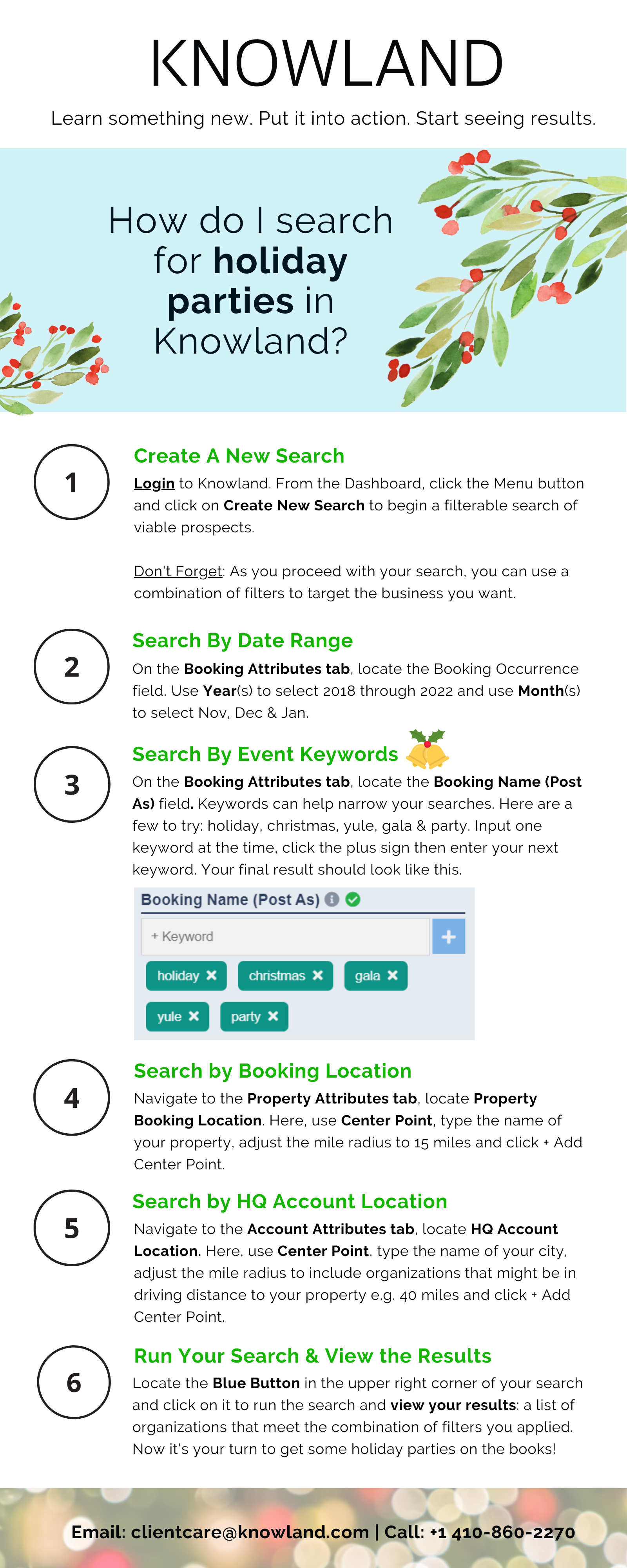TOTW How do I search for holiday parties in Knowland?